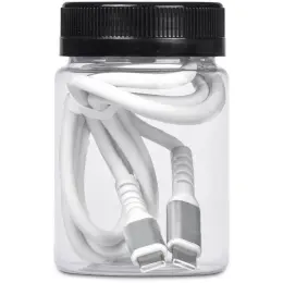 Altitude Barlitt Fast Charge Type-C to Type-C Charging Cable Cable in Jar Solid White Jar